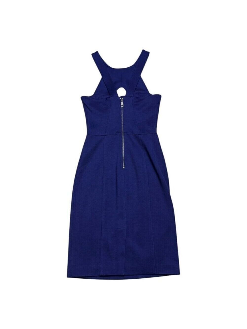 STUNNING Burberry London Blue Sleeveless Sheath Business Casual Cute Dress Small - Picture 3 of 8